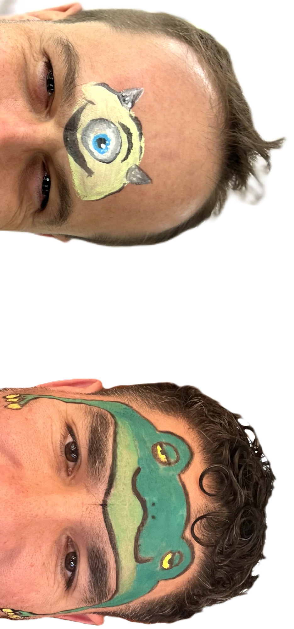 picture of two men with face paint